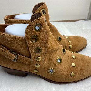 Sam‎ Edelman Pedra Leather Suede Grommet Boots